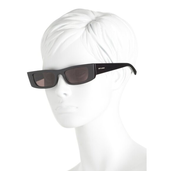 SAINT LAURENT Black 52mm Rectangular Sunglasses - Picture 2 of 2